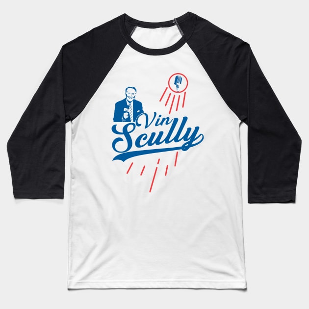 Vin Scully Baseball T-Shirt by LMW Art